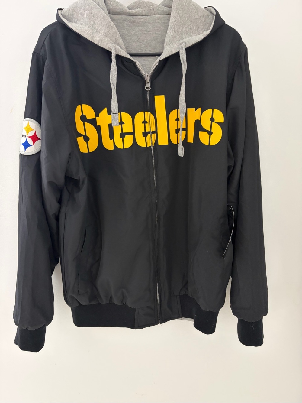 NFL Black and Yellow Hooded Steelers Jacket